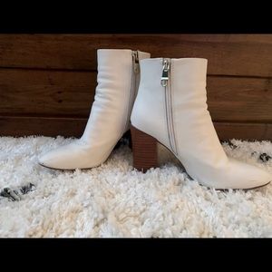 White faux leather booties - Louise et Cie